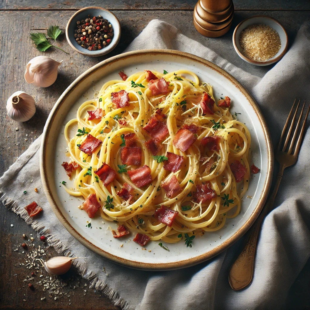 Glutenvrij spaghetti carbonara